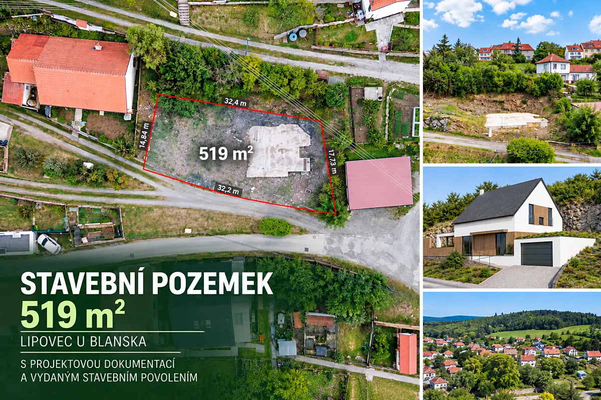 Prodej stavebního pozemku 519 m²